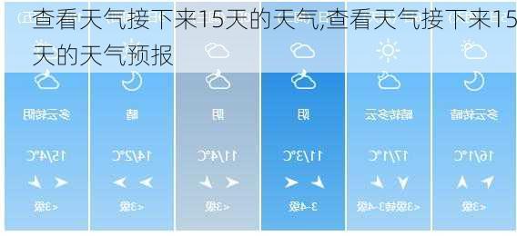 查看天气接下来15天的天气,查看天气接下来15天的天气预报-第2张图片-阳光出游网