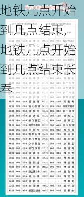 地铁几点开始到几点结束,地铁几点开始到几点结束长春-第3张图片-阳光出游网