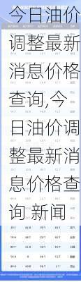 今日油价调整最新消息价格查询,今日油价调整最新消息价格查询 新闻-第1张图片-阳光出游网