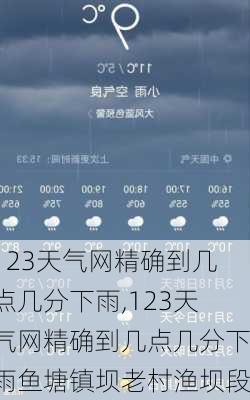 123天气网精确到几点几分下雨,123天气网精确到几点几分下雨鱼塘镇坝老村渔坝段-第1张图片-阳光出游网