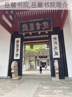 岳麓书院,岳麓书院简介