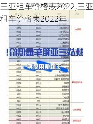 三亚租车价格表2022,三亚租车价格表2022年-第2张图片-阳光出游网