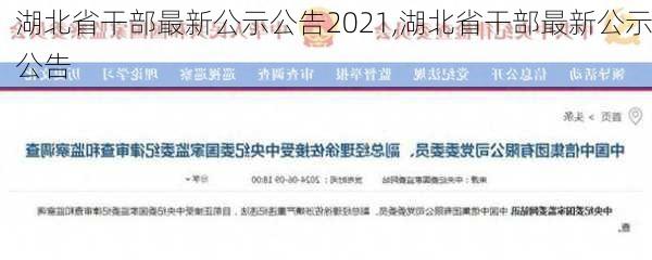 湖北省干部最新公示公告2021,湖北省干部最新公示公告-第3张图片-阳光出游网