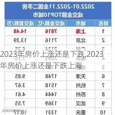 2023年房价上涨还是下跌,2023年房价上涨还是下跌上海-第1张图片-阳光出游网