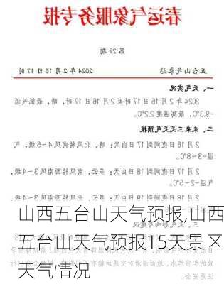 山西五台山天气预报,山西五台山天气预报15天景区天气情况-第2张图片-阳光出游网