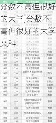 分数不高但很好的大学,分数不高但很好的大学文科-第1张图片-阳光出游网