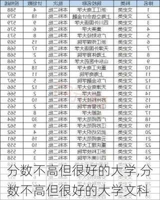 分数不高但很好的大学,分数不高但很好的大学文科-第2张图片-阳光出游网