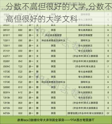 分数不高但很好的大学,分数不高但很好的大学文科-第3张图片-阳光出游网