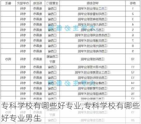 专科学校有哪些好专业,专科学校有哪些好专业男生-第1张图片-阳光出游网