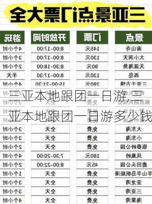 三亚本地跟团一日游,三亚本地跟团一日游多少钱-第3张图片-阳光出游网