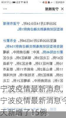 宁波疫情最新消息,宁波疫情最新消息今天新增了15例-第2张图片-阳光出游网