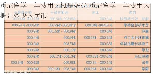 悉尼留学一年费用大概是多少,悉尼留学一年费用大概是多少人民币-第2张图片-阳光出游网