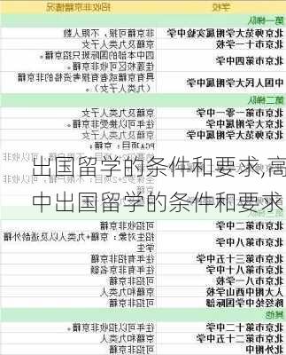 出国留学的条件和要求,高中出国留学的条件和要求-第2张图片-阳光出游网