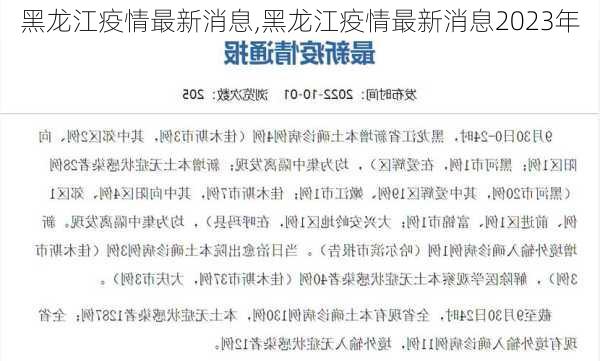 黑龙江疫情最新消息,黑龙江疫情最新消息2023年-第1张图片-阳光出游网