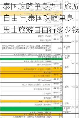 泰国攻略单身男士旅游自由行,泰国攻略单身男士旅游自由行多少钱-第3张图片-阳光出游网